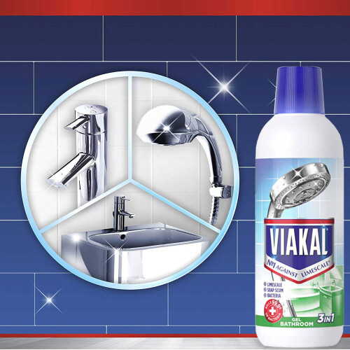 Viakal 5 Pack Viakal 3in1 Anti-Bacterial Limescale Remover Liquid, 500ml 2