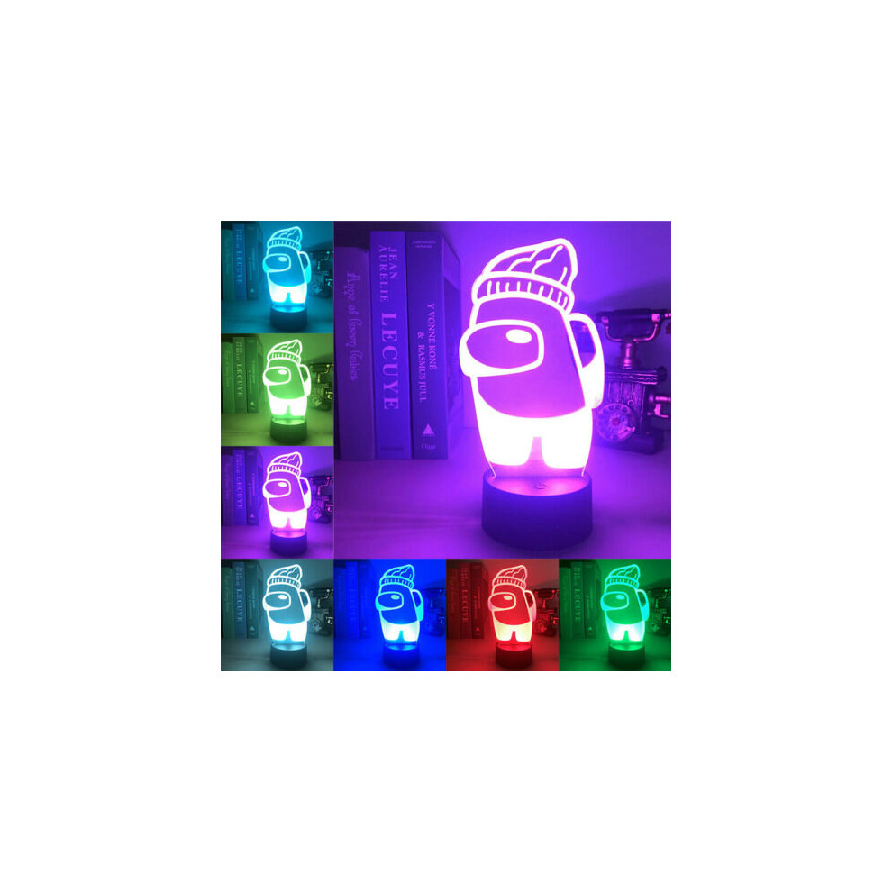 Among Us 3D LED Night Desktop Bedside Lights Colour Changing Touch Sensor Lamps