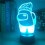 Among Us 3D LED Night Desktop Bedside Lights Colour Changing Touch Sensor Lamps 7