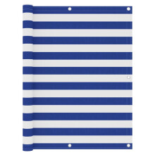 vidaXL Balkon-Sichtschutz Weiß und Blau 120x300 cm Oxford-Gewebe
