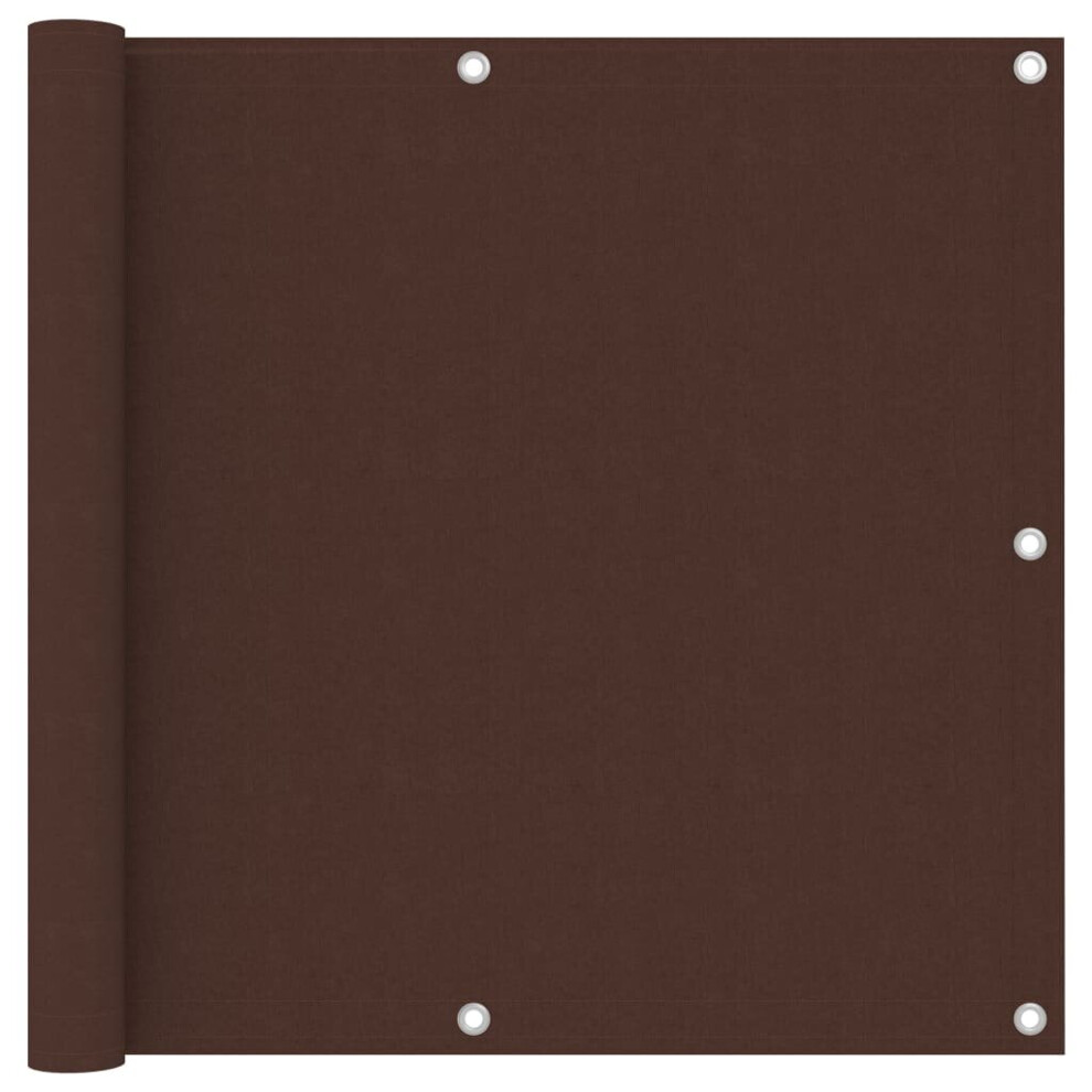 Vidaxl Balcony Screen Brown 90X300 Cm Oxford Fabric Garden Privacy Sunshade