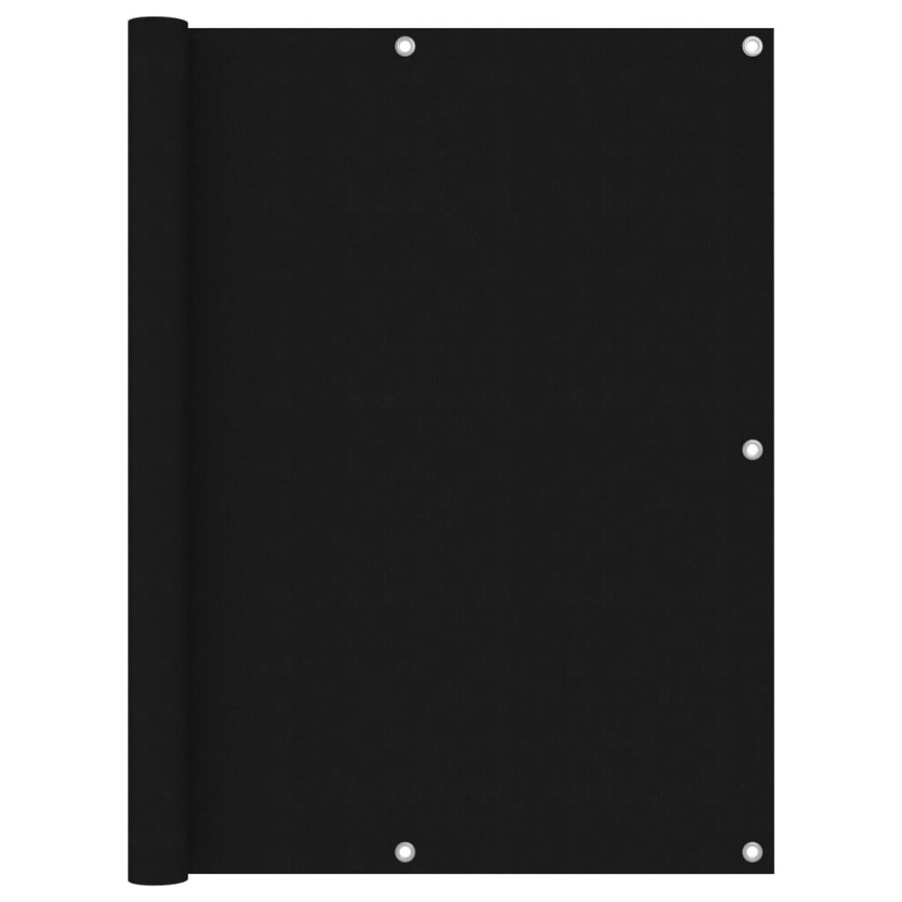 Vidaxl Balcony Screen Black 120X500 Cm Oxford Fabric Garden Privacy Sunshade