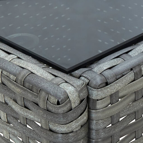 VidaXL vidaXL Gartentisch Grau 75x40x37 cm Poly Rattan 1