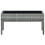 VidaXL vidaXL Gartentisch Grau 75x40x37 cm Poly Rattan 3