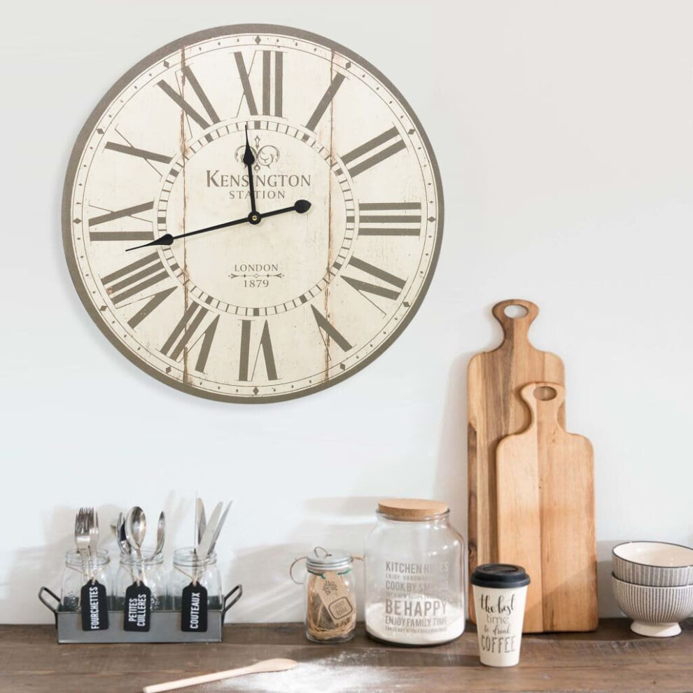 Vidaxl Vintage Wall Clock London Home Office Decoration Hanging Analog Clock