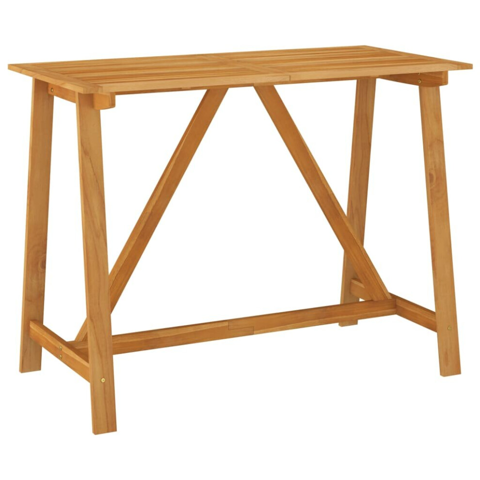 vidaXL Solid Acacia Wood Garden Bar Table 140x70x104 cm Wooden Dining Table