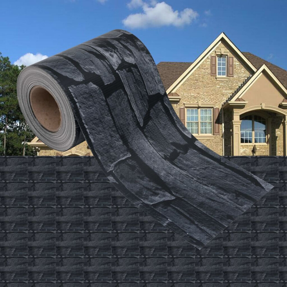Vidaxl Garden Privacy Screen Pvc 35X0.19 M Stone Look Barrier Sunshade Grey