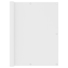 vidaXL Balkon-Sichtschutz Weiß 120x500 cm Oxford-Gewebe