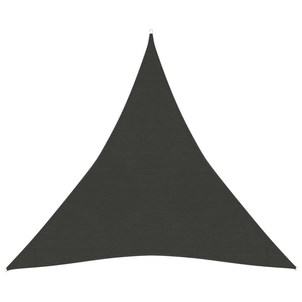 Vidaxl Sunshade Sail 160 G/M² 3X3x3 M Hdpe Patio Sunscreen Canopy Anthracite