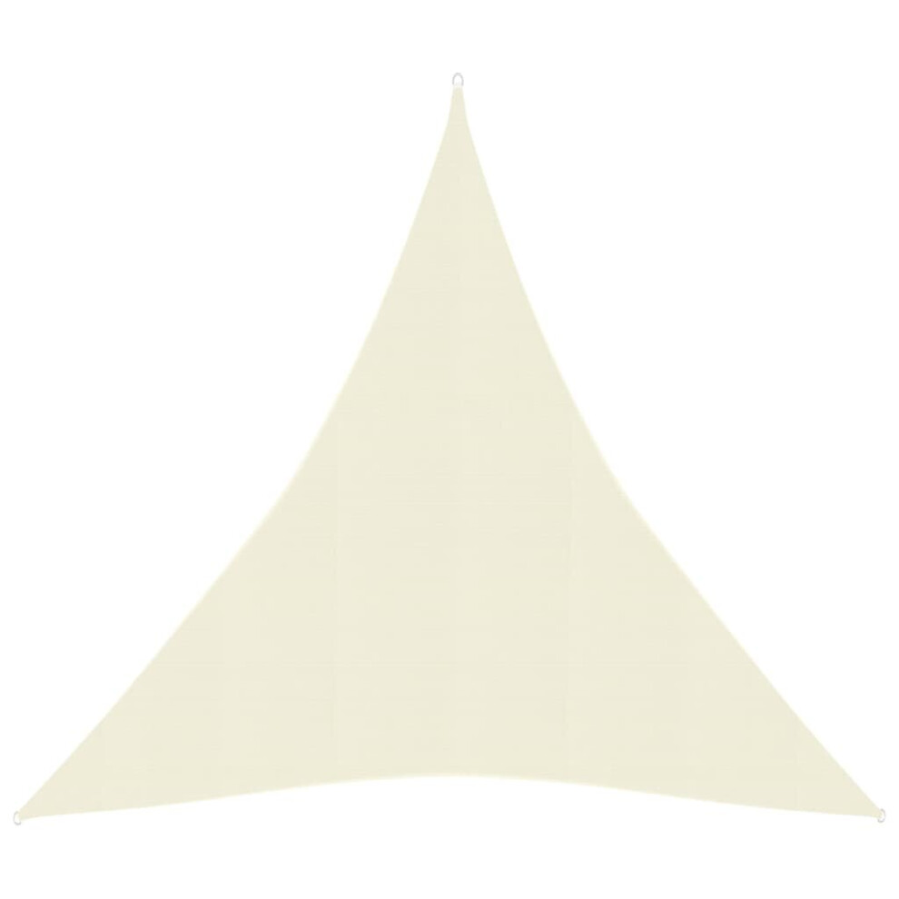 vidaXL Sunshade Sail 160 g/mÂ² Cream 3x4x4 m HDPE Balcony Sunscreen Canopy