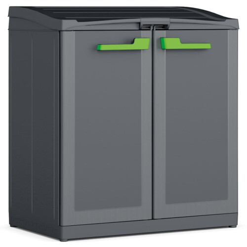 Keter Keter Recycling Cabinet Graphite Grey 100 cm Garden Waste Split Rubbish Bin