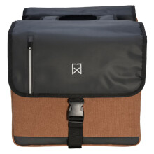 Willex Double Business Bag 46 L Black and Brown Bicycle Pannier Storage Bag