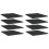 VidaXL vidaXL 8x Bookshelf Boards High Gloss Black Engineered Wood Panel Bookcase 1