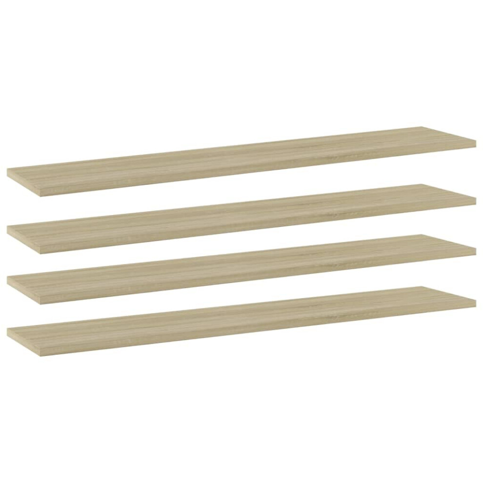 Vidaxl 4X Bookshelf Boards Sonoma Oak Engineered Wood Bookrack Bookcase Panel