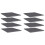 VidaXL vidaXL 8x Bookshelf Boards High Gloss Grey Engineered Wood Panel Bookcase 1