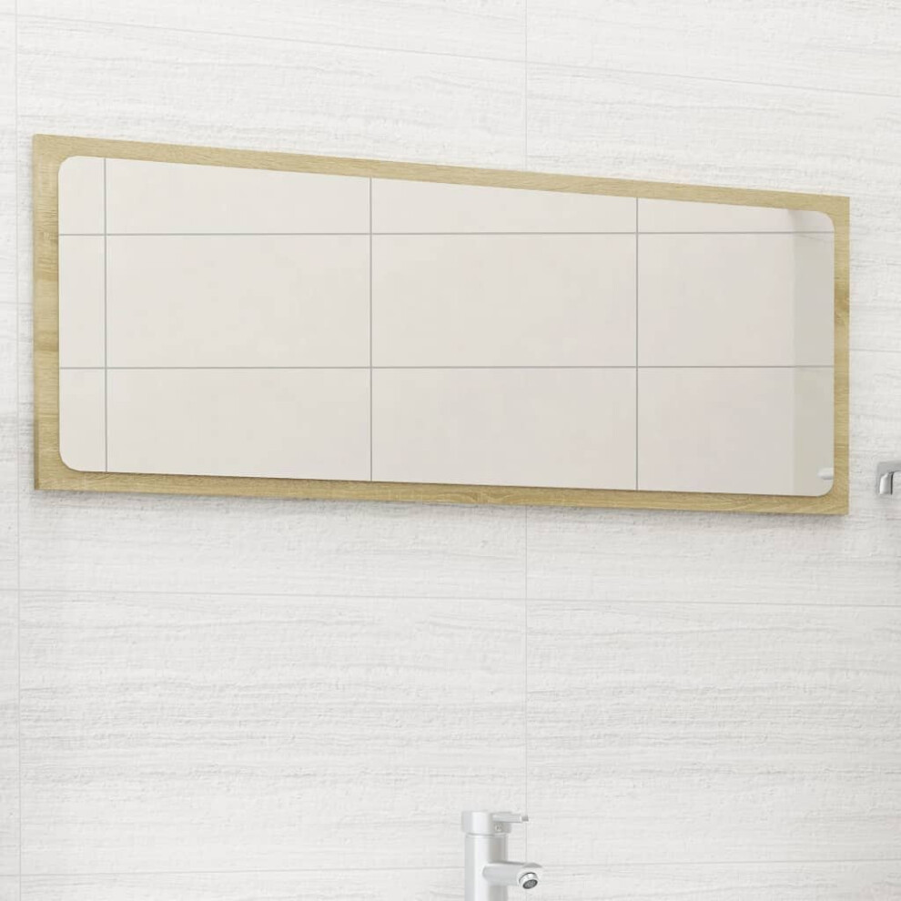 Vidaxl Bathroom Mirror Sonoma Oak Engineered Wood Home Indoor Washroom Mirror