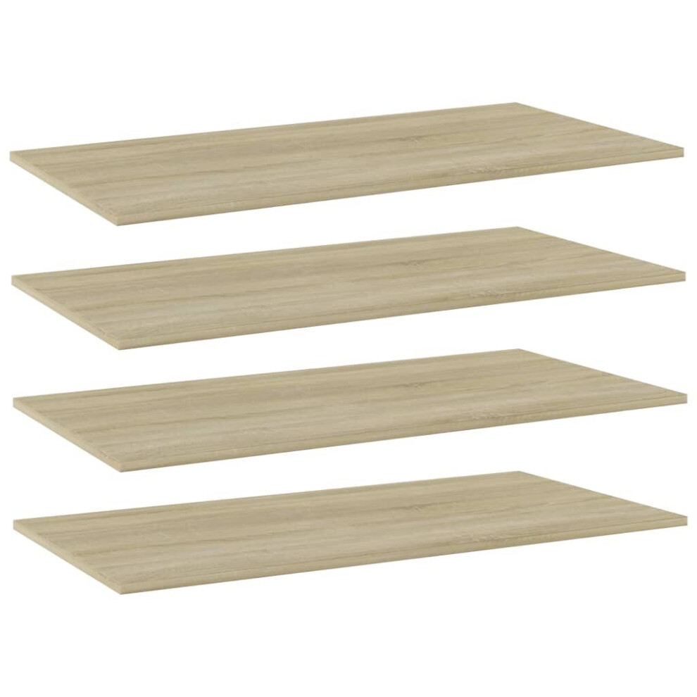 Vidaxl 4X Bookshelf Boards Sonoma Oak Engineered Wood Wall Shelf Hanging Shelf
