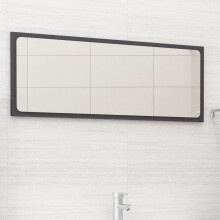vidaXL Bathroom Mirror Grey Engineered Wood Home Washroom Mirror Vanity Unit