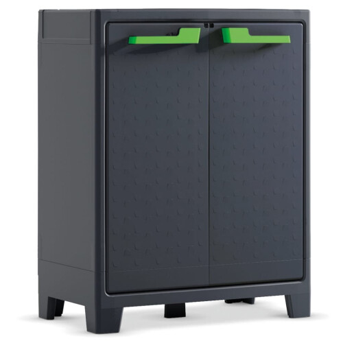 Keter Keter Low Storage Cabinet Graphite Grey 100 cm Tool Cupboard Home Organiser