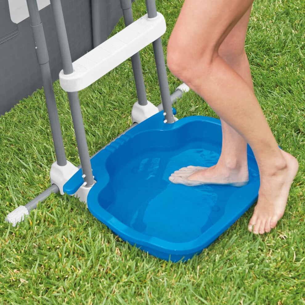 Intex Pool Foot Bath Blue Accessory for Hot and Spa Tubs Non Slip Ladder