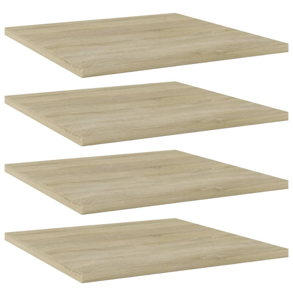 Vidaxl 4X Bookshelf Boards Sonoma Oak Engineered Wood Extra Shelf Bookcase