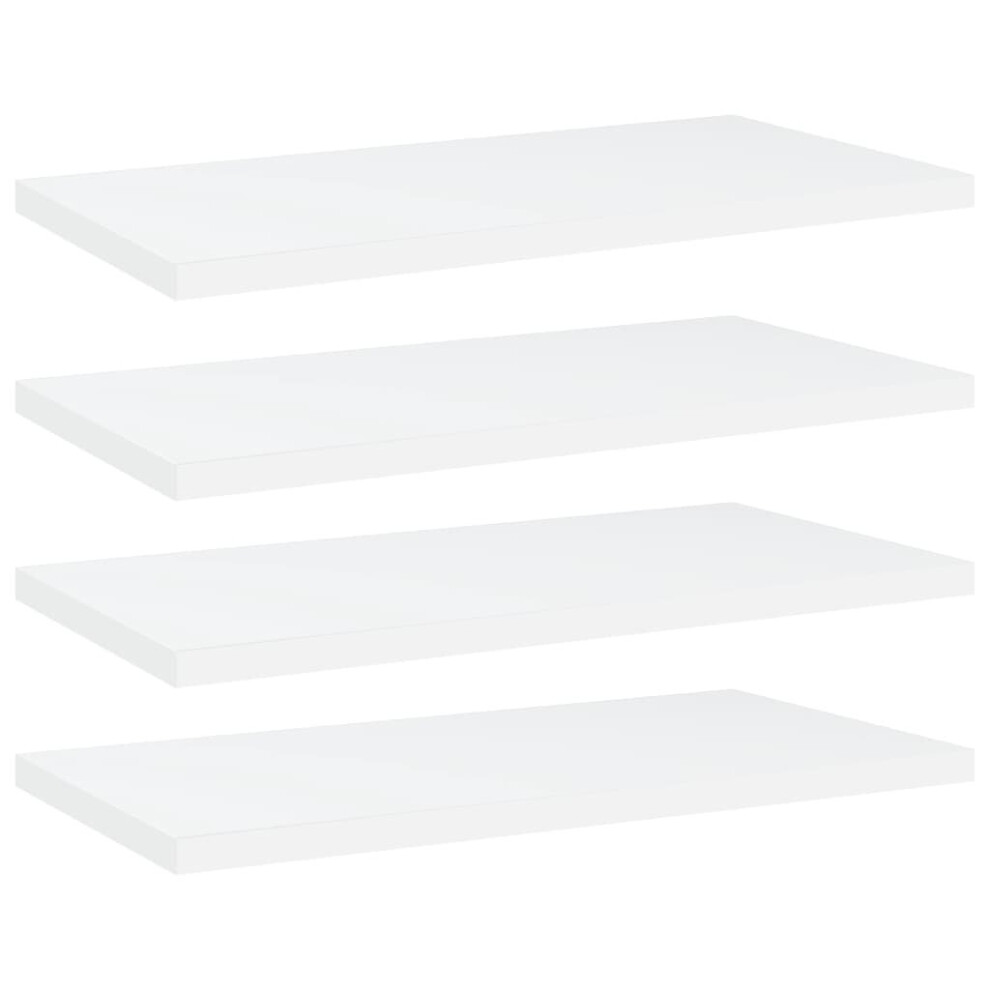 Vidaxl 4X Bookshelf Boards Engineered Wood Extra Shelf Panel Bookrack White