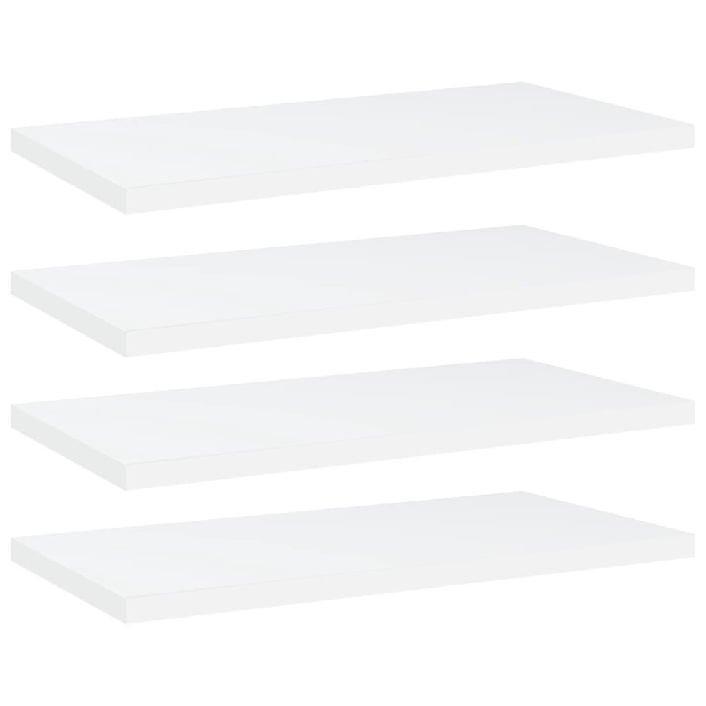 vidaXL 4x Bookshelf Boards White Chipboard Extra Shelves Shelf Panels Bookrack