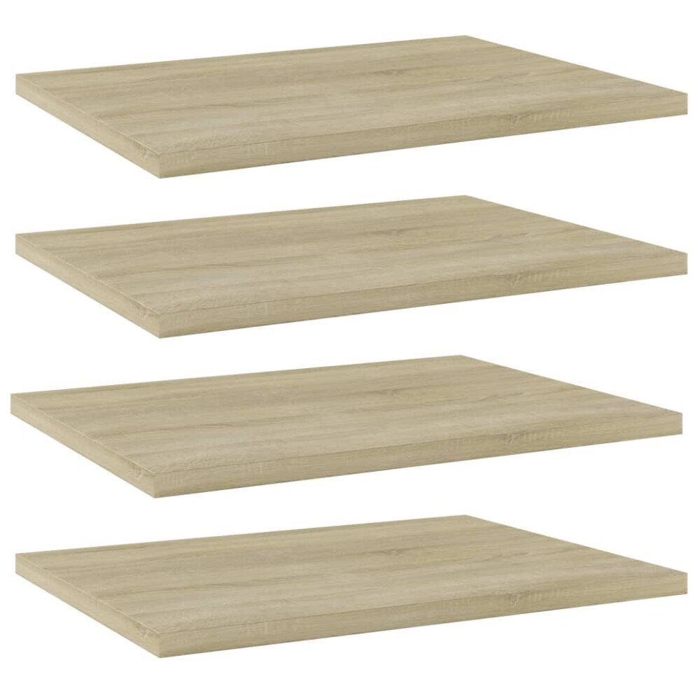 vidaXL 4x Bookshelf Boards Sonoma Oak Chipboard Bookcse Board Extra Shelves