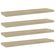vidaXL 4x Bookshelf Boards Sonoma Oak Engineered Wood Shelf Panel Extra Shelf
