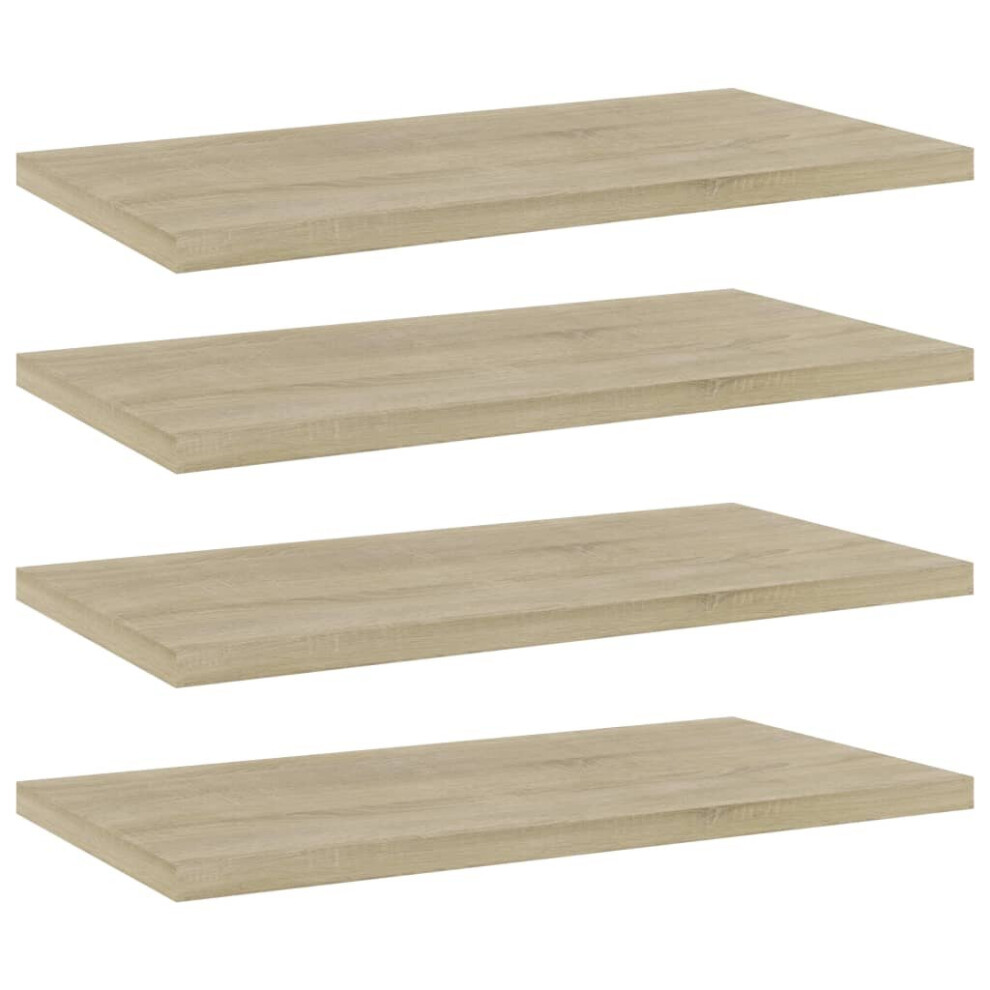 vidaXL 4x Bookshelf Boards Sonoma Oak Chipboard Extra Shelves Shelf Panels