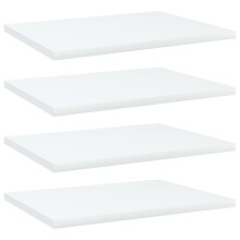 vidaXL 4x Bookshelf Boards White Engineered Wood Panel Extra Shelf Bookcase