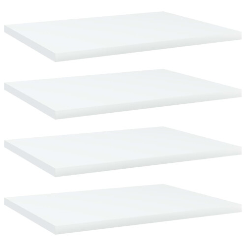 VidaXL vidaXL 4x Bookshelf Boards White Engineered Wood Panel Extra Shelf Bookcase