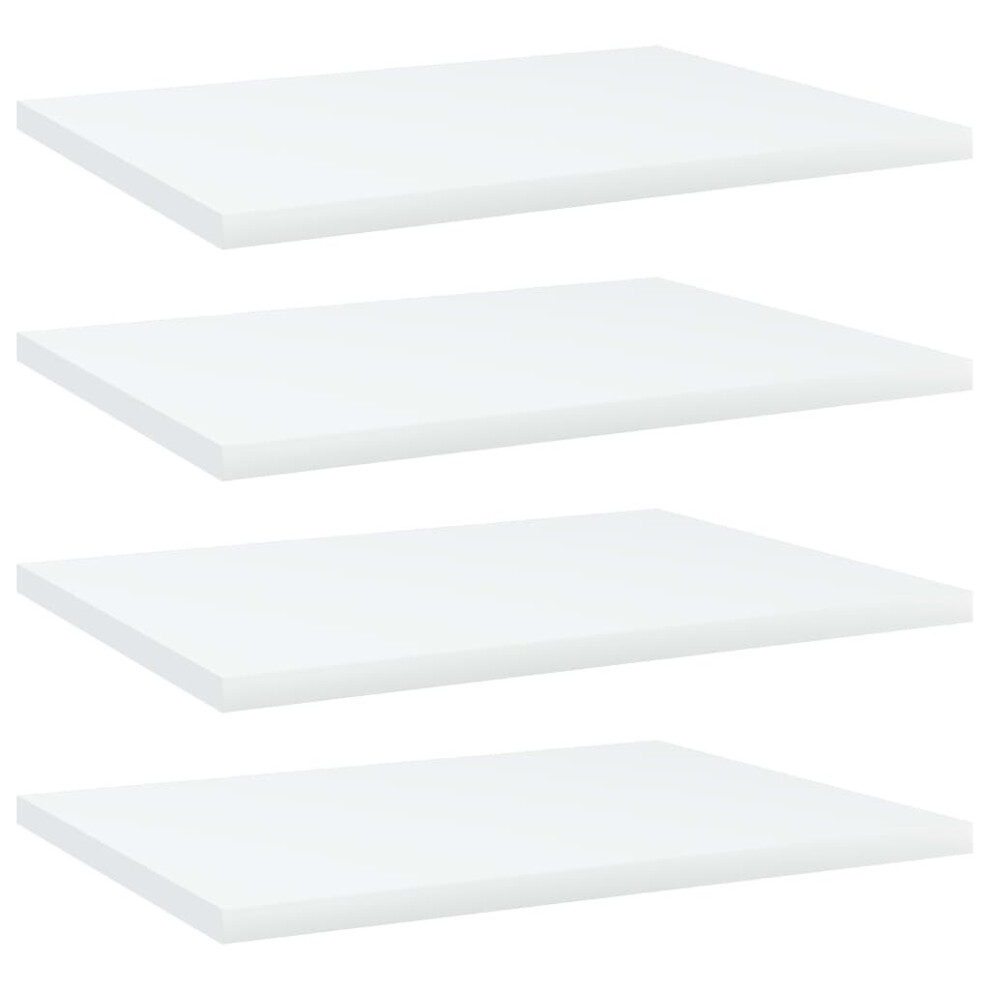 vidaXL 4x Bookshelf Boards White Chipboard Shelf Panel Extra Shelves Bookcase