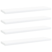 vidaXL 4x Bookshelf Boards White Engineered Wood Panel Extra Shelf Bookrack
