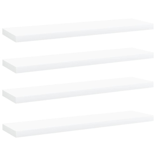 VidaXL vidaXL 4x Bookshelf Boards White Engineered Wood Panel Extra Shelf Bookrack
