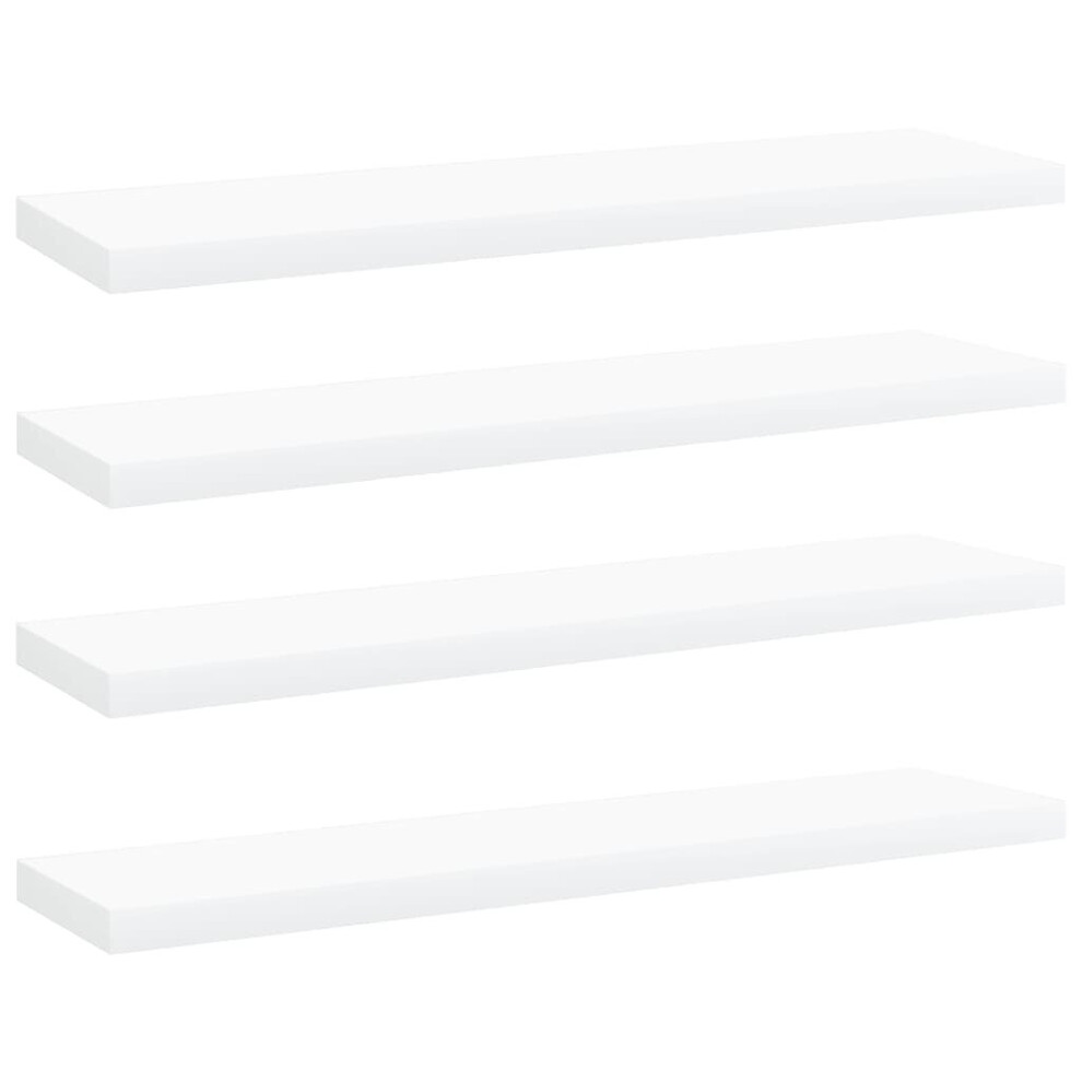 vidaXL 4x Bookshelf Boards White Chipboard Shelf Panel Extra Shelves Bookrack