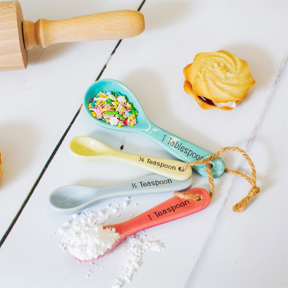 Sass & Belle Retro Pastel Kitchen Essential 4PCK Measuring Spoons