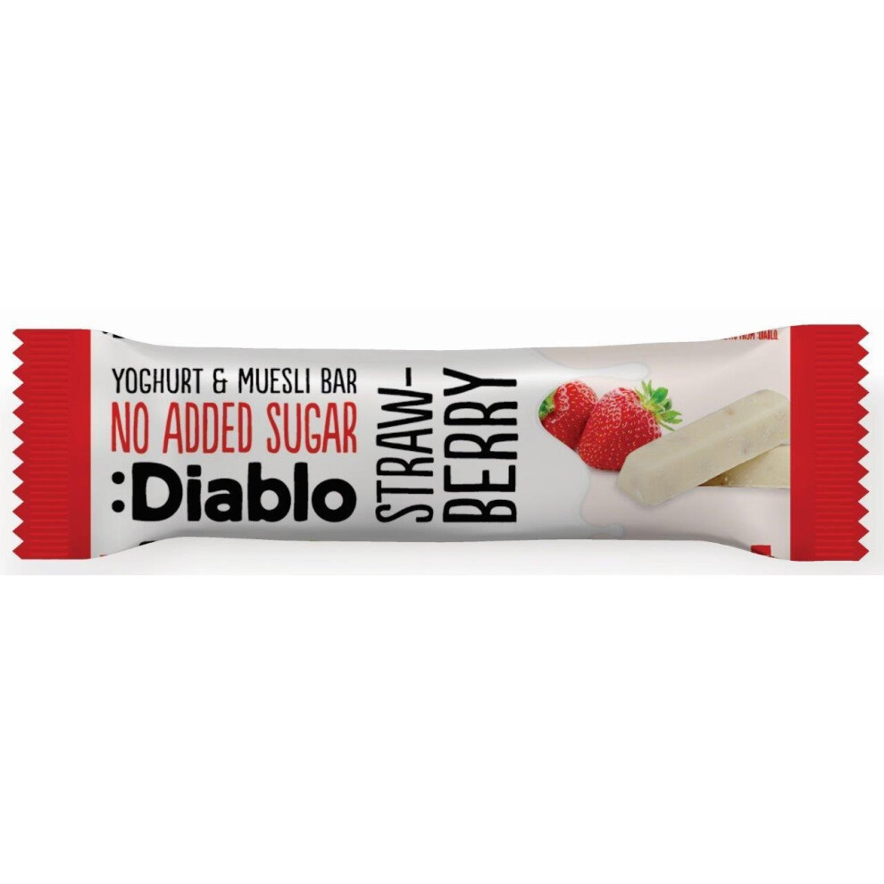 Diablo Yoghurt-Coated Muesli Bar With No Added Sugar Sugar Free Strawberry, 30 G - Image 4