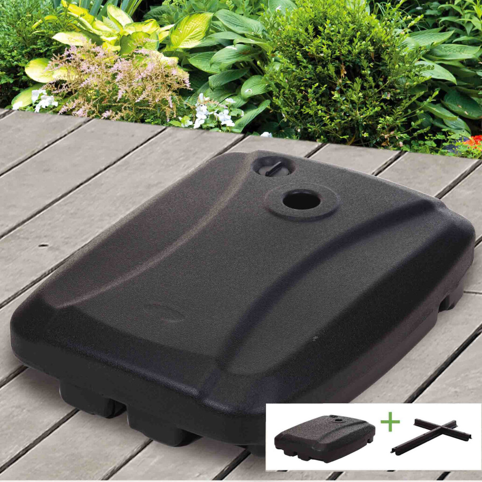 Large Weighted 60L Garden Patio Parasol Base Umbrella Canopy Stand