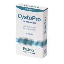 Protexin CystoPro Urinary Health Capsules for Dogs & Cats - Cranberry PACs, Probiotics, MOS & N-acetyl-D-glucosamine, Chicken Flavor, Pack 30