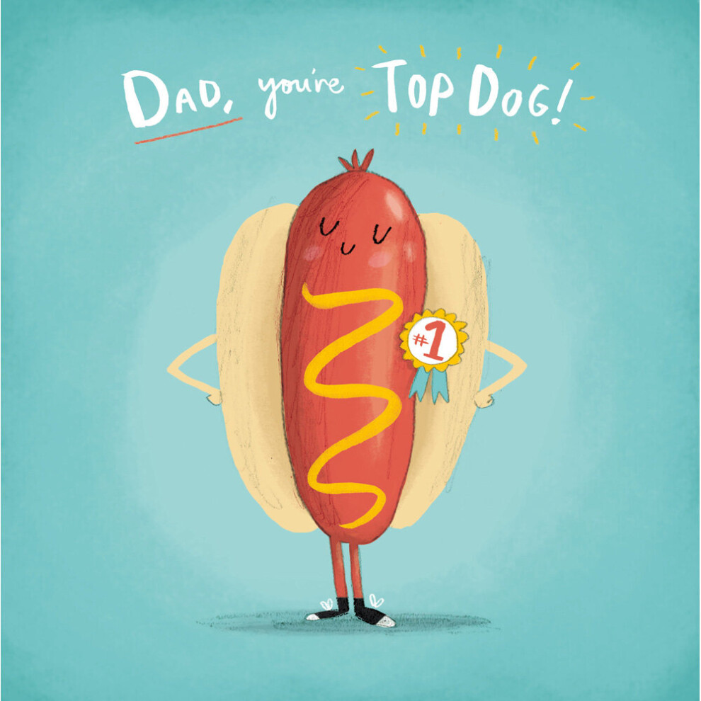 Dad You're Top Dog Happy Father's Day Greeting Card Fathers Day Cards