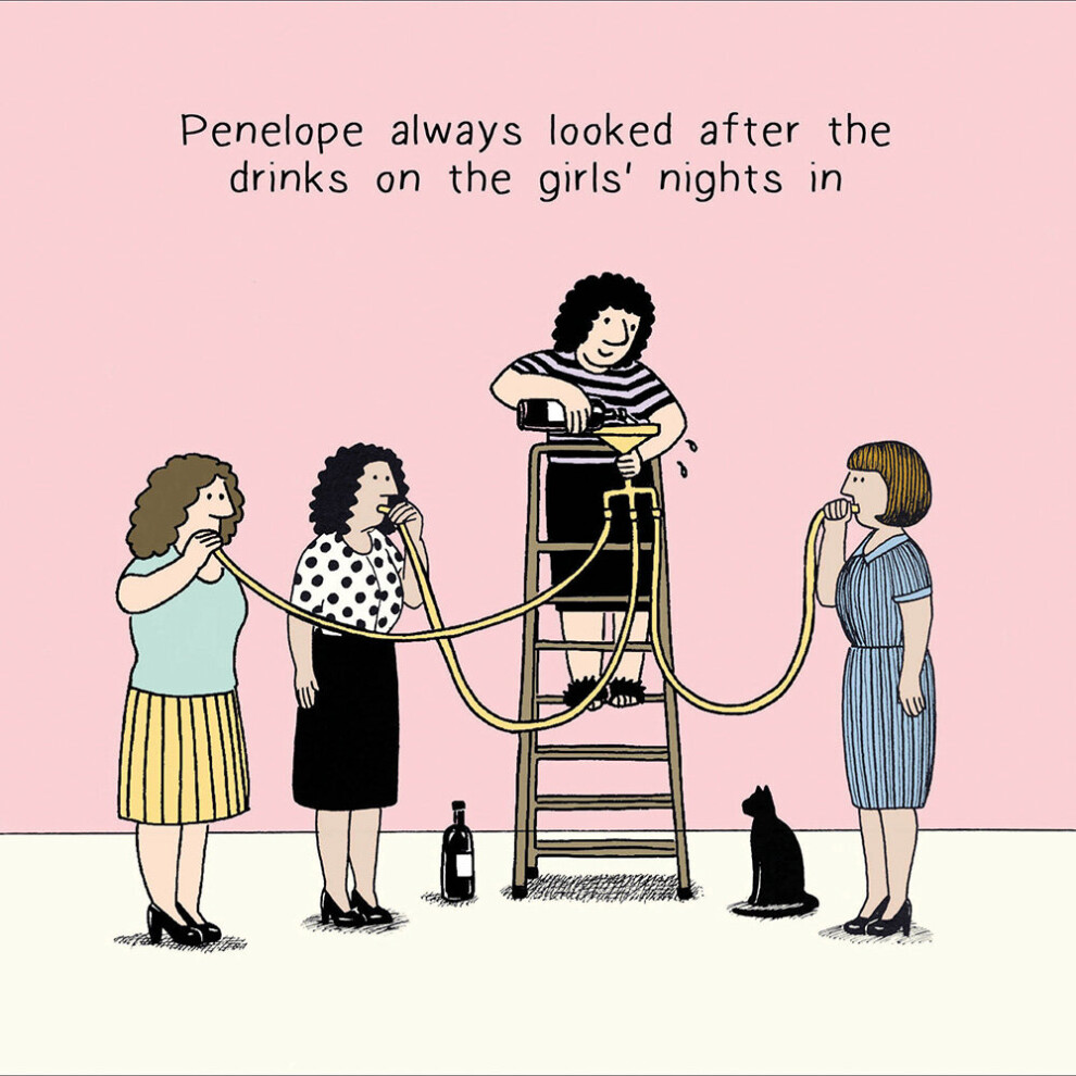 Funny Penelope & Friends Girls Night In Greeting Card Woodmansterne Cards