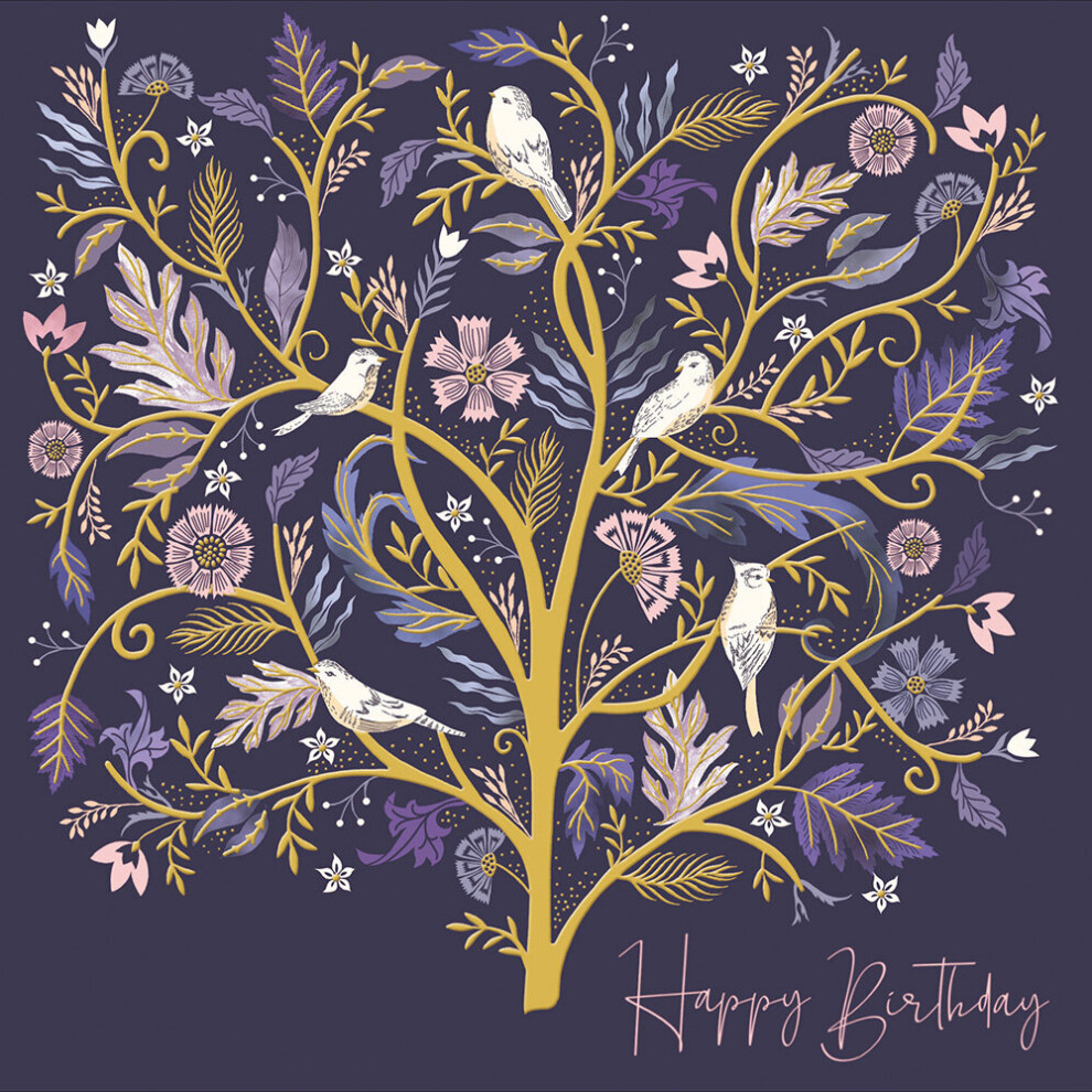 Woodmansterne National Trust Feather Friends Foiled Birthday Greeting Card Cards