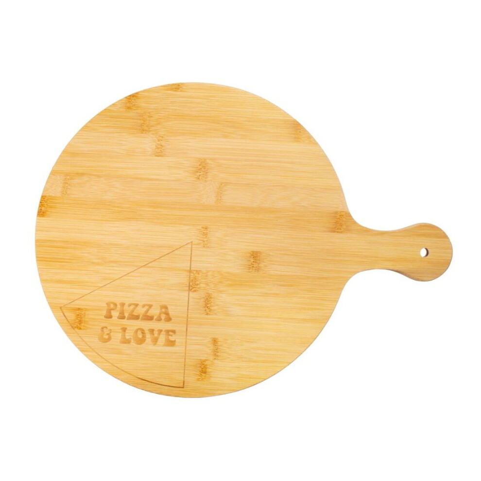 Sass & Belle Bamboo Pizza Board Wooden Round Food Serving Platter Tray