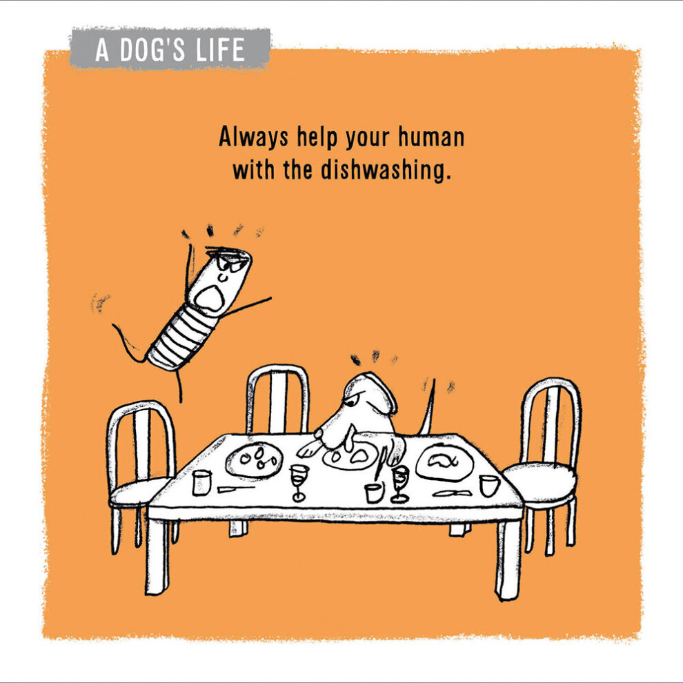 A Dog's Life Help With The Dishwashing Greeting Card Woodmansterne Cards