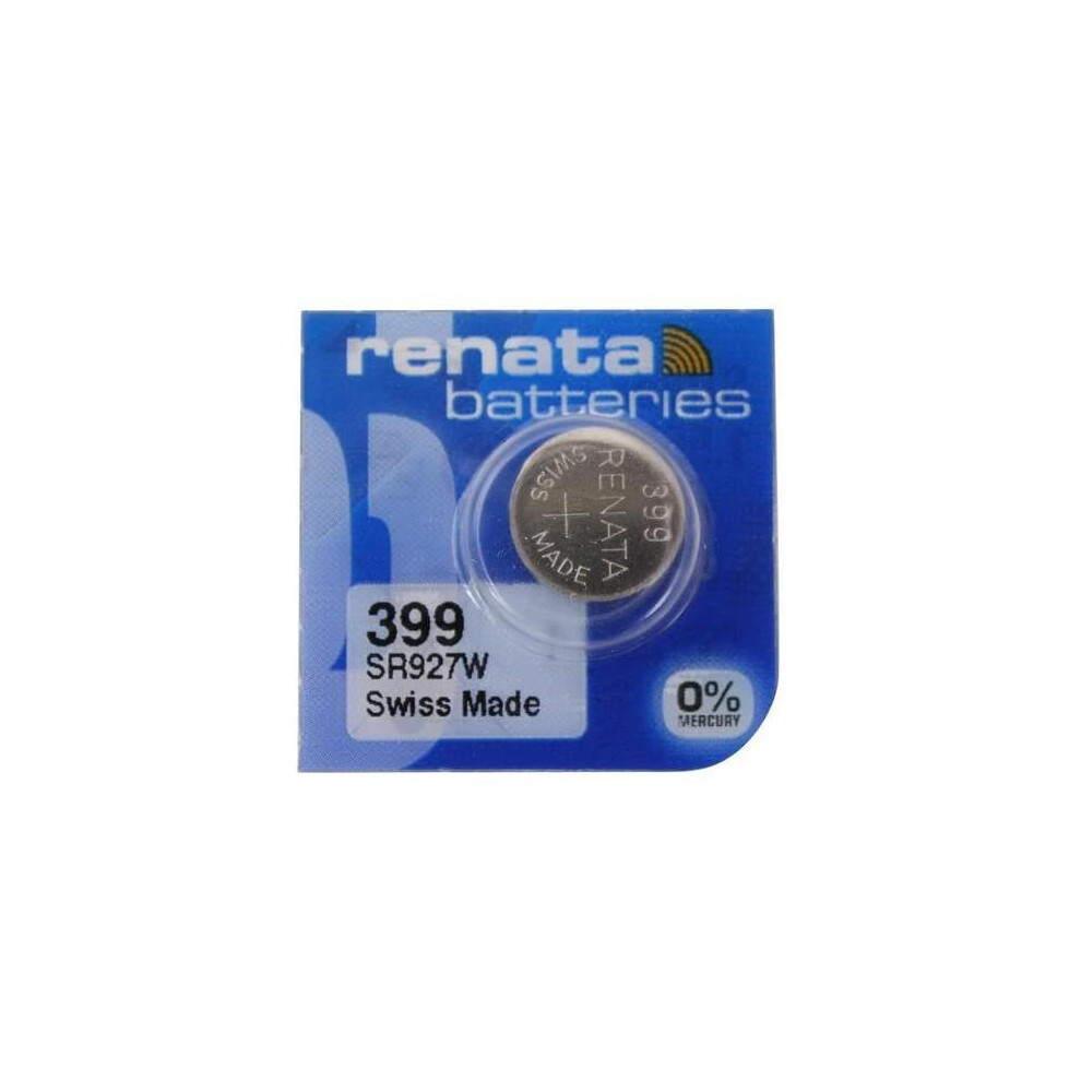 Renata (5 X 399, Sr 927 Sw) Single Watch Battery Swiss Made 399 Or Sr927sw Or Ag7 1.5V