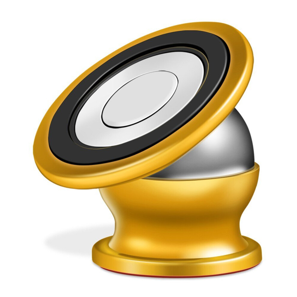 (Gold) Universal In Car Magnetic Dashboard Mobile Phone Holder Mount Stand Gold 8800216253311