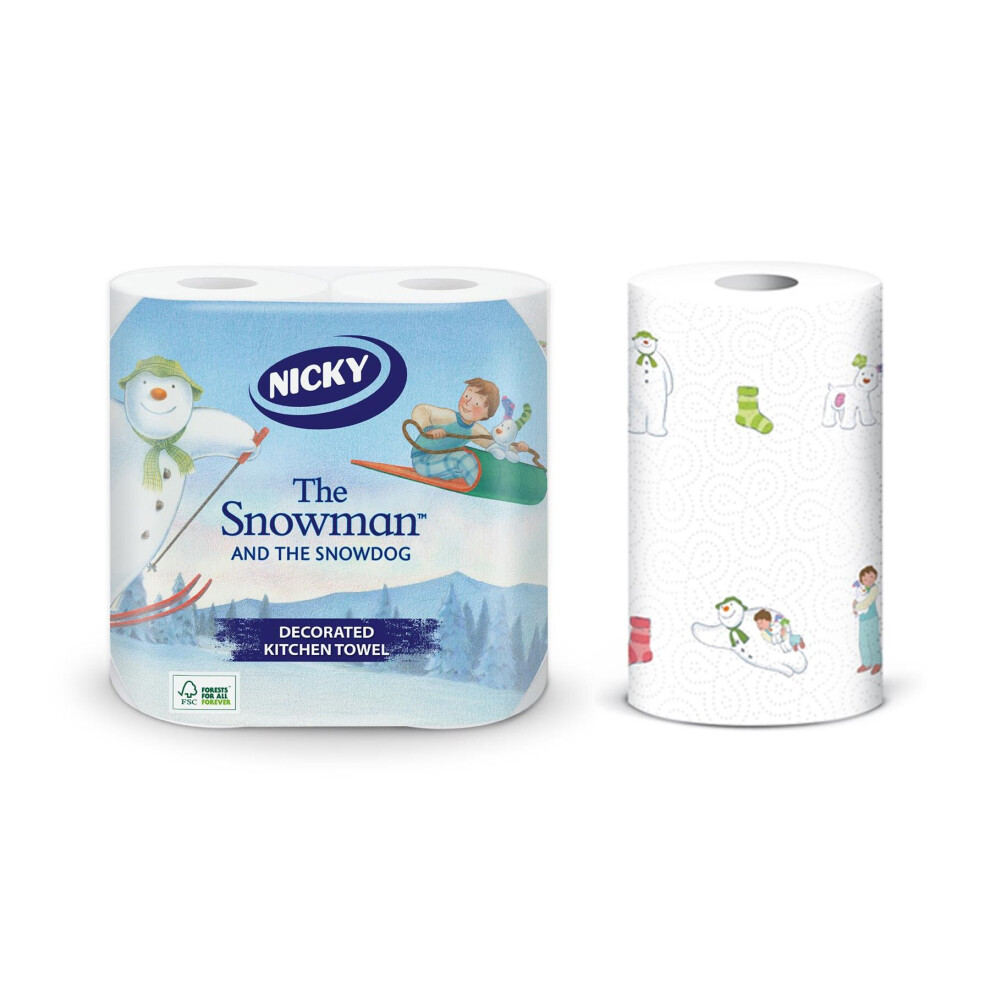 Nicky 2 Ply The Snowman And The Snowdog Kitchen Paper Towels - 2 Rolls