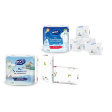 Nicky Snowman & the Snowdog Gift Set 4 Toilet Rolls & 2 Kitchen Rolls