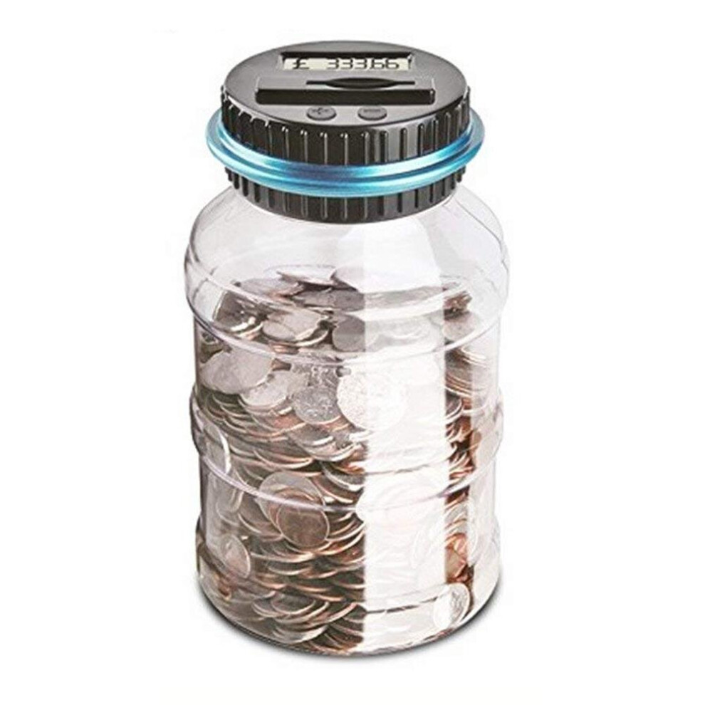 Vinsani Digital Piggy Bank Uk Coin Jar Money Box Coin Saving Pot